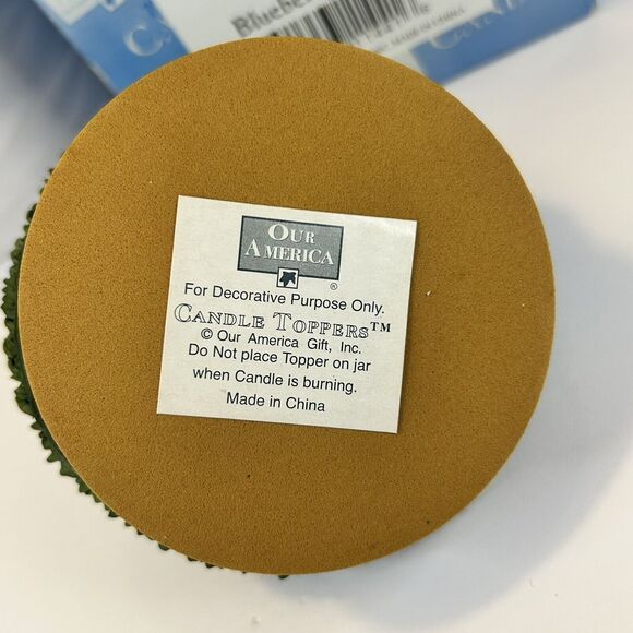 Vintage 1999 Blueberry 3” Candle Topper Our America Gift, New In Box - Picture 5 of 7